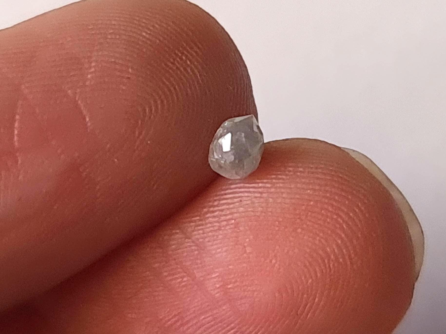 4x3mm Grey Diamond Teardrop Bead, Faceted Loose Diamond Drop