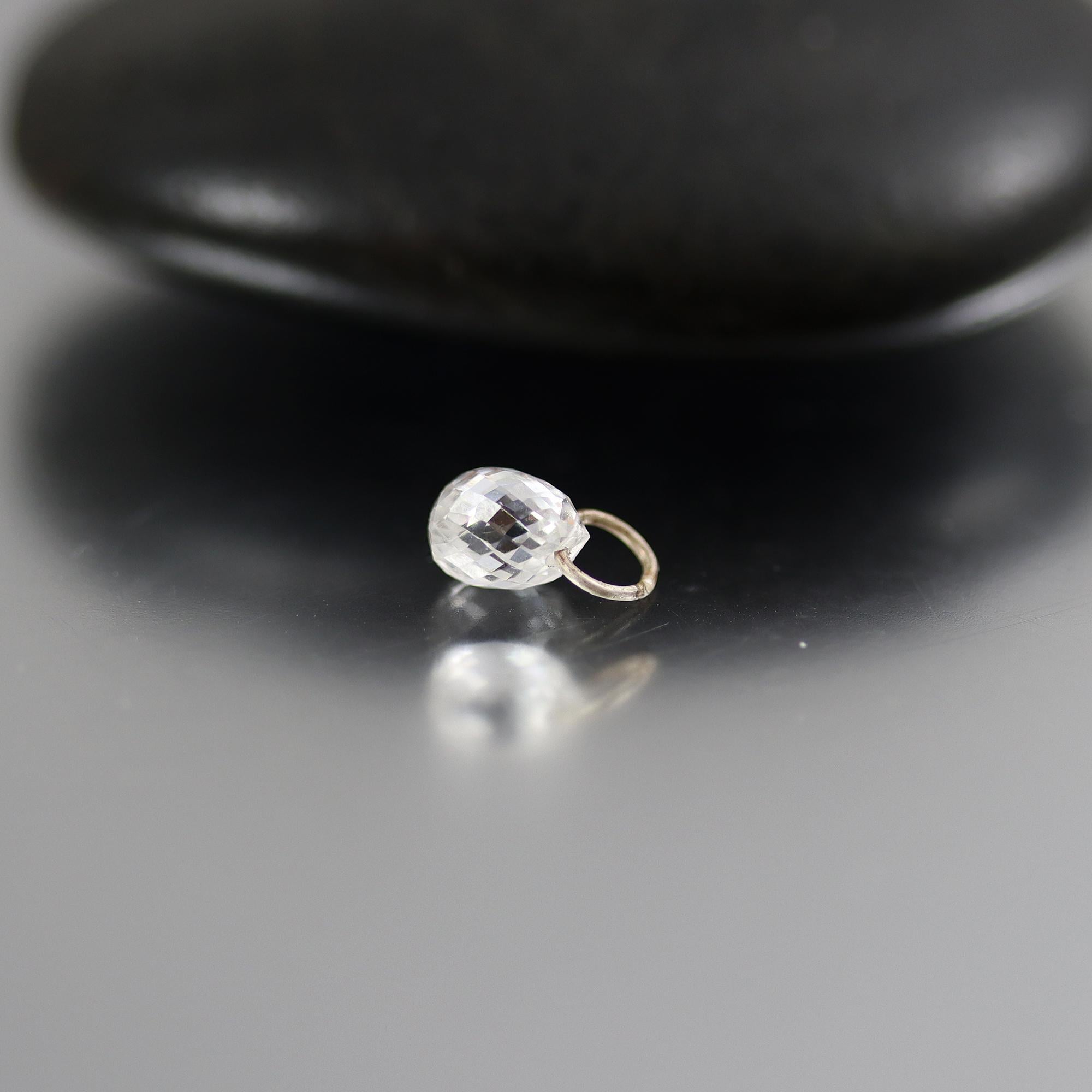 Diamond Briolette Bead - Lab Grown - Diamond Beads - Single Drop