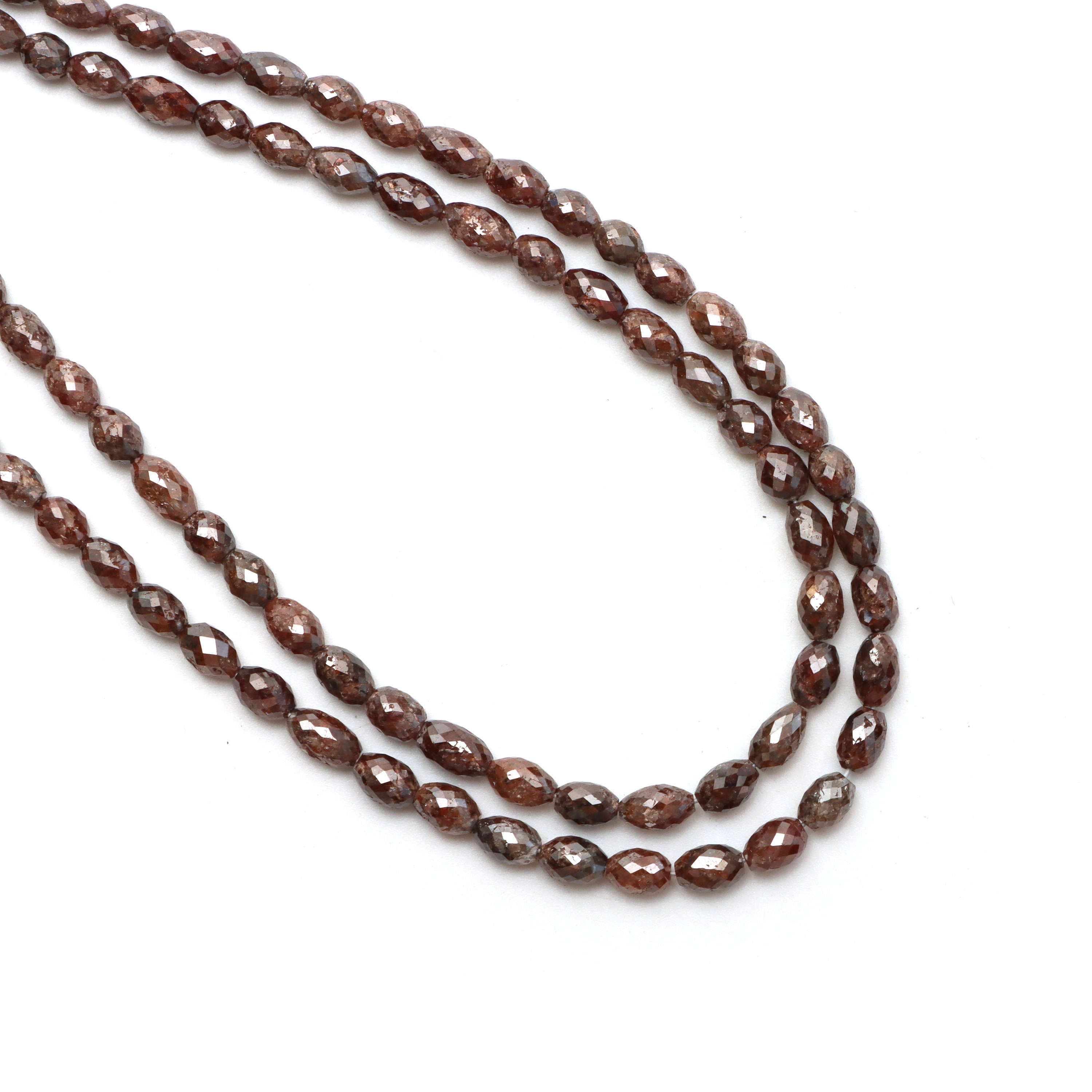 Brown Diamond  Faceted Barrel Beads, 2x3 Mm To 3x5 Mm, Brown Diamond Jewelry Making Beads, 16 Inches Strands, Price Per Strand