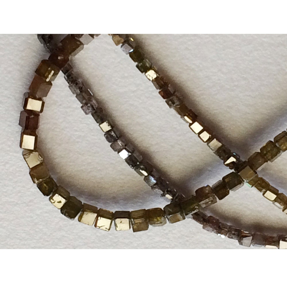 Brown Sparkling Faceted Diamond Box Beads (1.5mm-2.5mm)