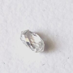 Clear White Diamond Drop, Faceted Briolette Bead (4.3x2.5mm)