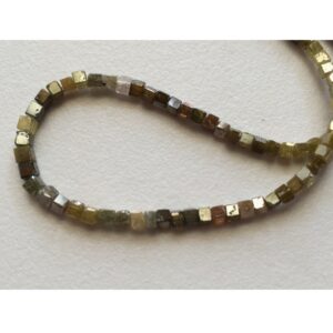Multi-color Sparkling Diamond Box Beads, Jewelry Making (4in To 8in)