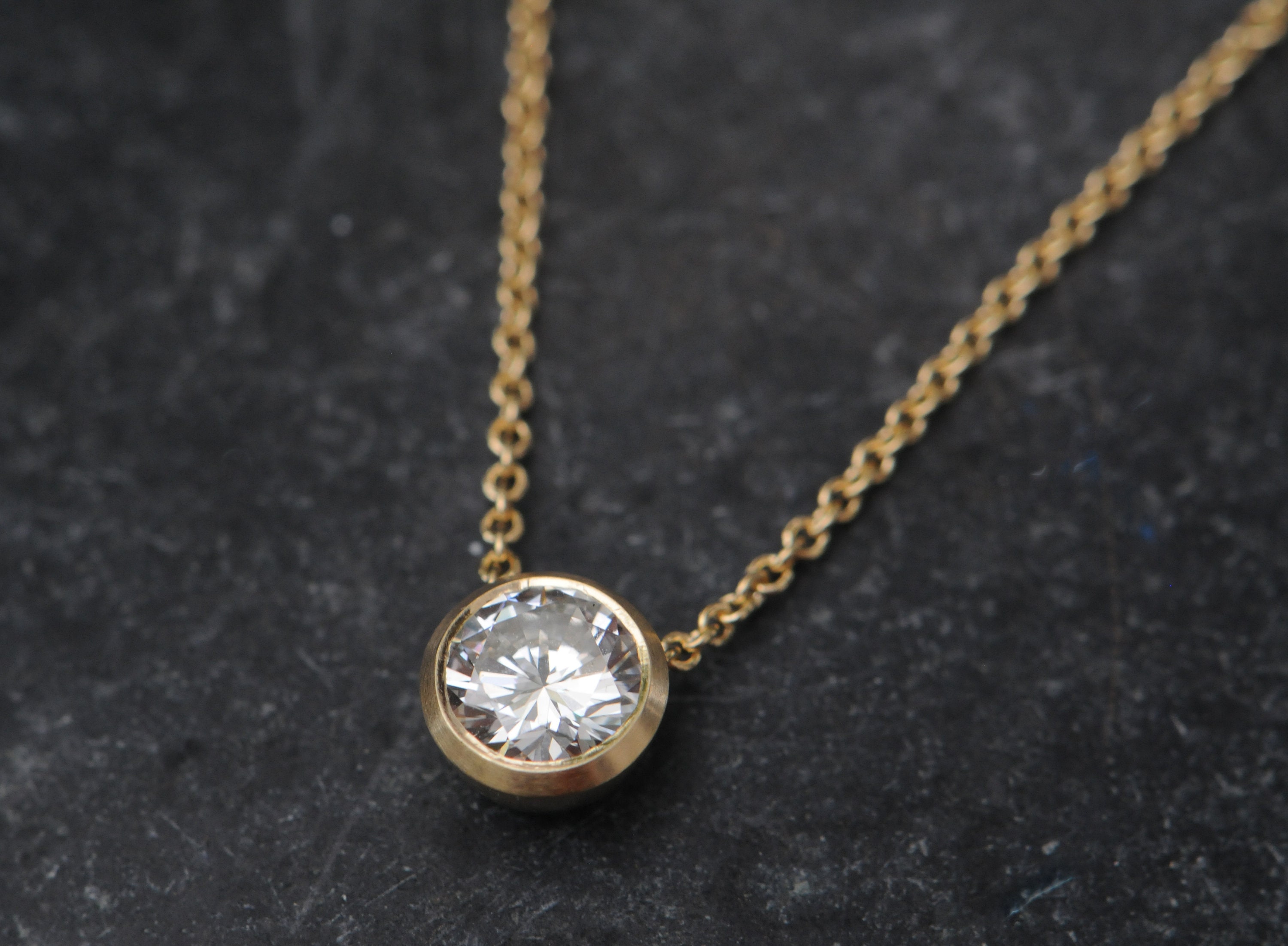 1 Carat Diamond Pendant In 18k Gold, Luxury Gift, Bridal Wear