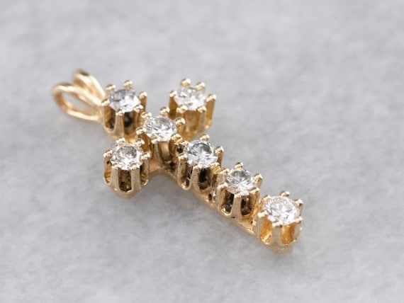 14k Yellow Gold Marquise Diamond Halo Pendant, 0.56 Carat