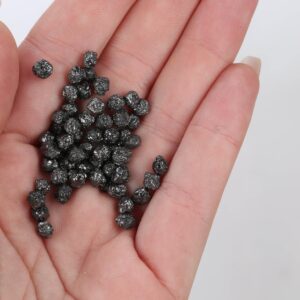 Raw Black Diamond Pieces, Conflict-Free, 3-4mm Rough Undrilled