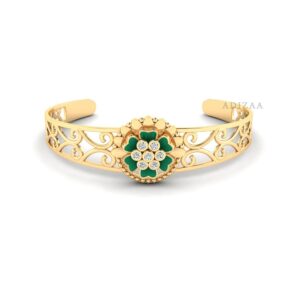 Floral Green, White, Black, Blue and Maroon Enamel Bangle, Cluster Diamond and Traditional Jali Pattern Cuff Bangle Bracelete For Mom Floral Green, White, Black, Blue and Maroon Enamel Bangle, Cluster Diamond and Traditional Jali Pattern Cuff Bangle Bracelete For Mom