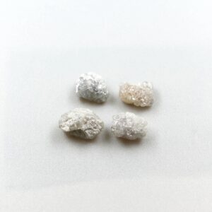 Grey Rough Diamond Gemstone Lot: 4 Pieces, Approx. 6mm, 3.32ct - for Jewelry Making Grey Rough Diamond Gemstone Lot: 4 Pieces, Approx. 6mm, 3.32ct - for Jewelry Making