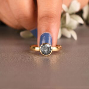 14kgold Salt Pepper Bridal Ring - Black Diamond Engagement Ring, Statmente Jewelry, Gift For Love 14kgold Salt Pepper Bridal Ring - Black Diamond Engagement Ring, Statmente Jewelry, Gift For Love