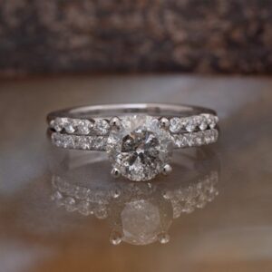 2 Carat Salt & Pepper Diamond-salt And Pepper Diamond Engagement Ring-4 Prong Solitaire Ring-promise Ring-salt And Pepper Ring-wedding Set 2 Carat Salt & Pepper Diamond-salt And Pepper Diamond Engagement Ring-4 Prong Solitaire Ring-promise Ring-salt And Pepper Ring-wedding Set