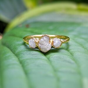 Raw Diamond Engagement Ring, Rough Diamond Ring, Multi Diamond Ring, Unique Engagement Ring, Solid 18k Gold Diamond Ring Diamond Bridal Ring Raw Diamond Engagement Ring, Rough Diamond Ring, Multi Diamond Ring, Unique Engagement Ring, Solid 18k Gold Diamond Ring Diamond Bridal Ring