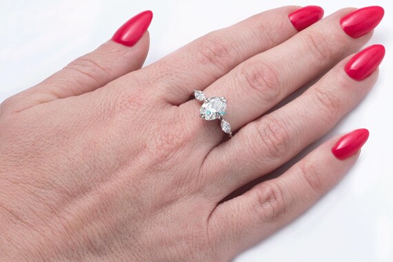 Stunning 4 Carat Oval Engagement Ring, Solid Gold 3 Stone Lab Diamond Engagement Ring, Estate Diamond Jewelry, Anniversary Ring, Wife Gift