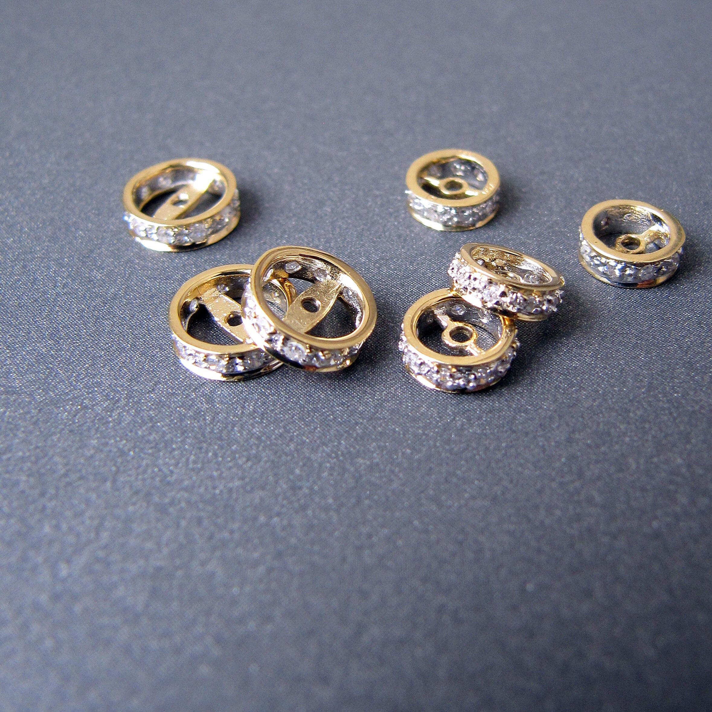 18k Gold Diamond Rondelle Bead • 5x2mm 6x2mm 7x2mm • 0.85mm Hole • Solid 18 Carat Gold • Natural Diamonds 18k Gold Diamond Rondelle Bead • 5x2mm 6x2mm 7x2mm • 0.85mm Hole • Solid 18 Carat Gold • Natural Diamonds
