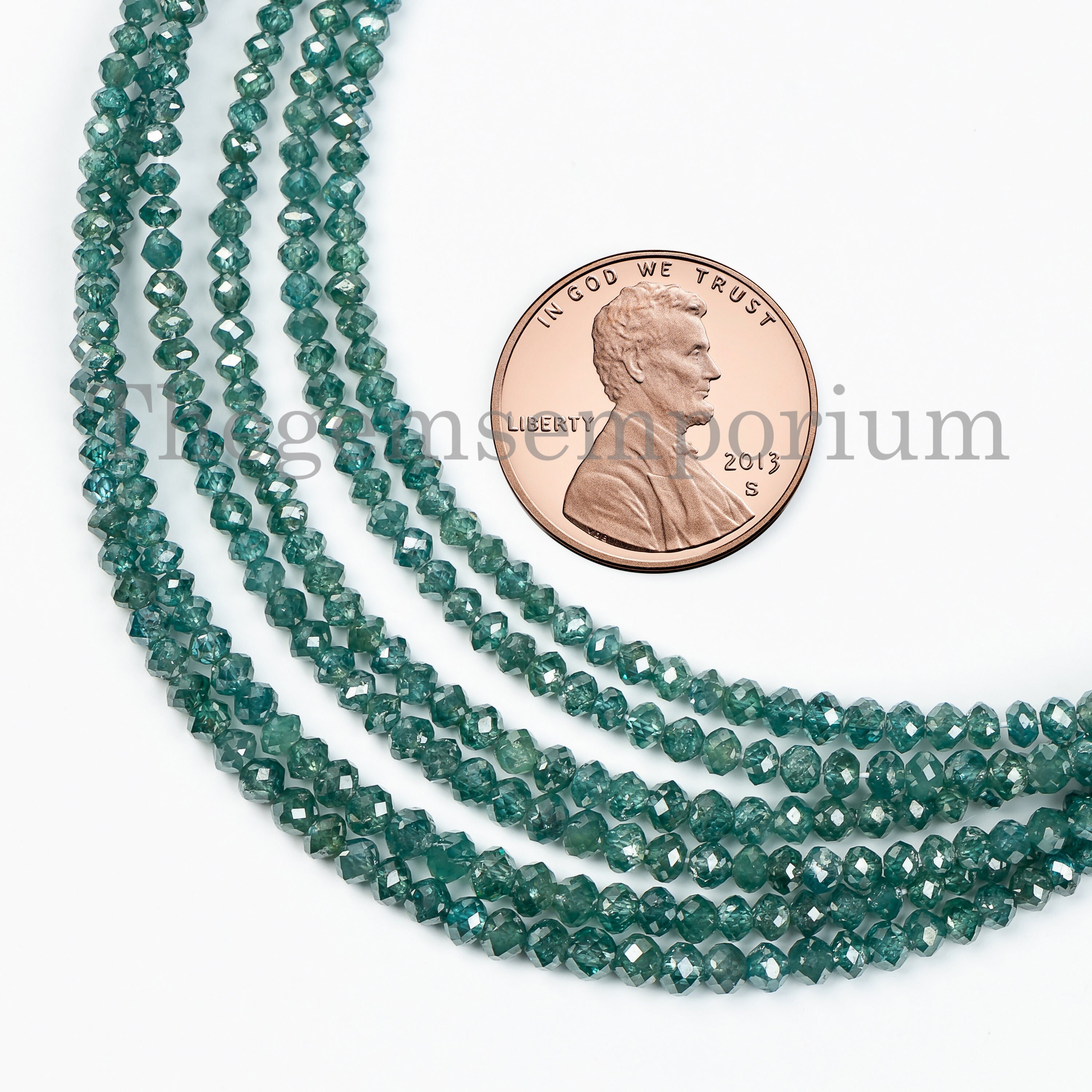Light Blue Diamond Rondelle Beads, Aaa Quality, 1.8-3mm Light Blue Diamond Rondelle Beads, Aaa Quality, 1.8-3mm
