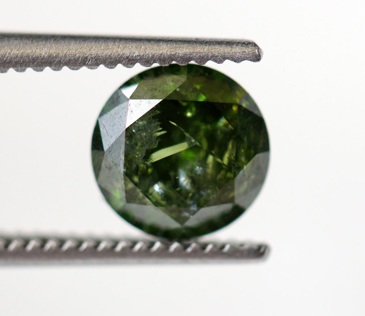 0.85 Ct Green Round Brilliant Cut Diamond, 6mm Round Shape Solitaire Diamond Loose Diamond For Engagement Diamond Ring - Pdd348 0.85 Ct Green Round Brilliant Cut Diamond, 6mm Round Shape Solitaire Diamond Loose Diamond For Engagement Diamond Ring - Pdd348