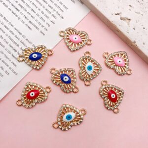 20 Pcs Devil's Eye Point Diamond Accessories, Round Devil's Eye Jewelry Diy Charms Accessories 20 Pcs Devil's Eye Point Diamond Accessories, Round Devil's Eye Jewelry Diy Charms Accessories