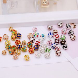 200 Pcs 8/10mm Metal Diamond Colored Bayberry Ball Beads,diamond Ball Spacer Round Beads,spacer Loose Beads,diy Jewelry Material Accessories 200 Pcs 8/10mm Metal Diamond Colored Bayberry Ball Beads,diamond Ball Spacer Round Beads,spacer Loose Beads,diy Jewelry Material Accessories