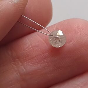 4.3mm White Drilled Round Brilliant Cut Diamond Loose, Front Drilled Solitaire Cut Diamond Charm For Jewelry, Chain It And Wear It - Pdd703 4.3mm White Drilled Round Brilliant Cut Diamond Loose, Front Drilled Solitaire Cut Diamond Charm For Jewelry, Chain It And Wear It - Pdd703