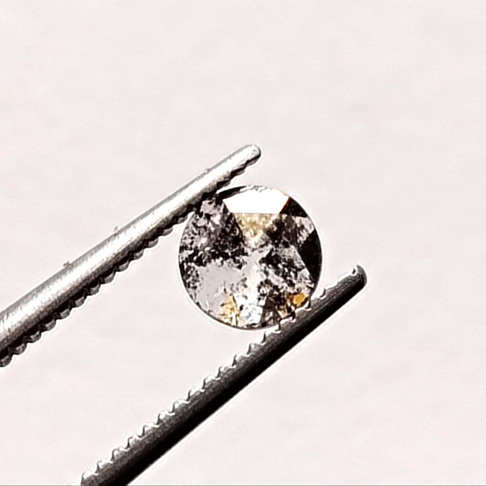 4.5mm Salt And Pepper Round Rose Cut Loose Diamond