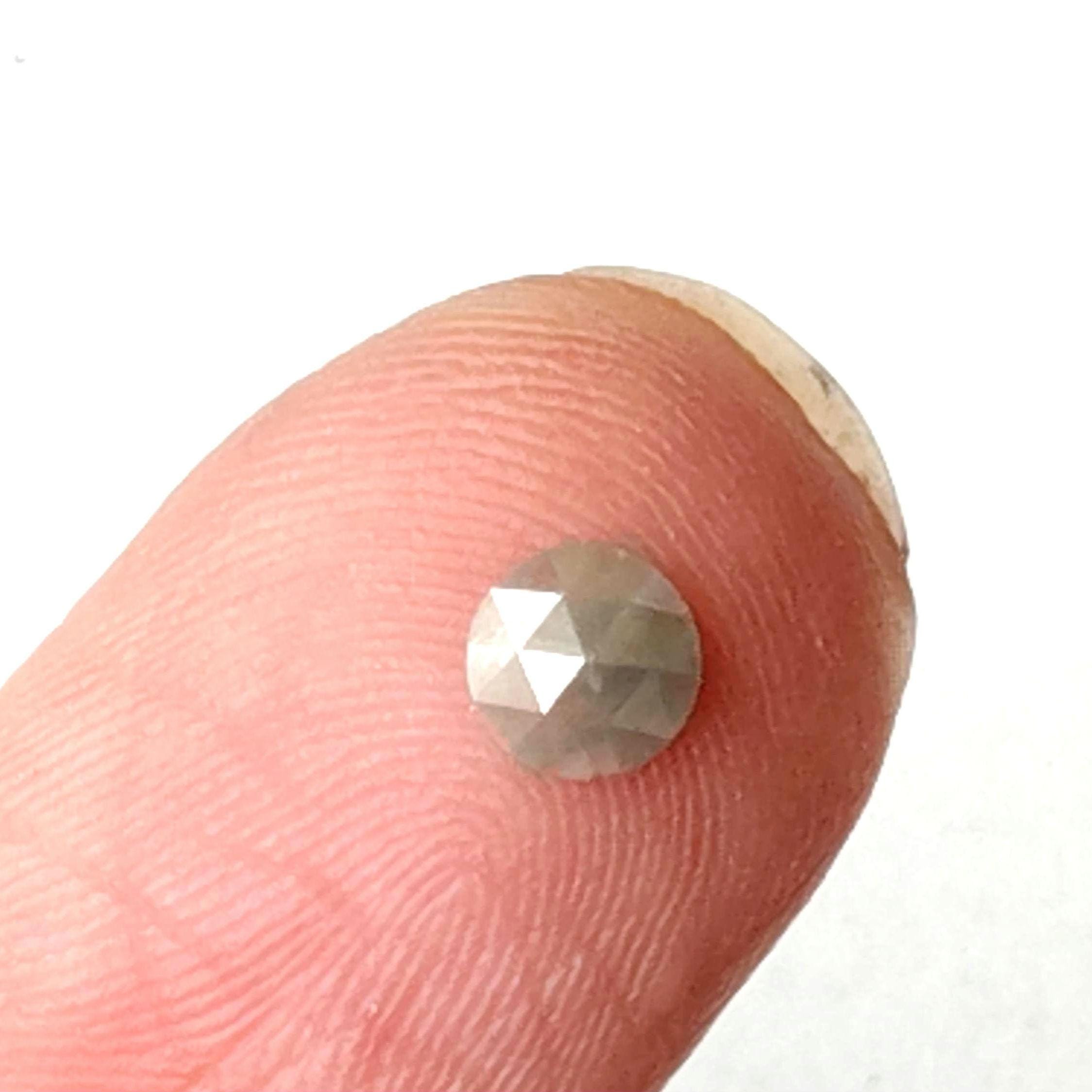 4.6mm Light Grey Rose Cut Diamond 0.35 Cts Natural Light Grey Round Diamond Flat Back Diamond Cabochon, Rose Cut Diamond Ring-pdd767 4.6mm Light Grey Rose Cut Diamond 0.35 Cts Natural Light Grey Round Diamond Flat Back Diamond Cabochon, Rose Cut Diamond Ring-pdd767