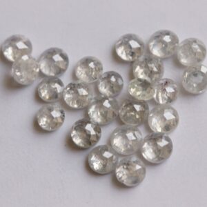 Clear White Rose Cut Diamond Cabochons, 2.3-2.7mm Rare Round Flat Back Rose-cut Diamond For Engagement Ring/jewelry (1pcs To 2pcs) - Pdd320 Clear White Rose Cut Diamond Cabochons, 2.3-2.7mm Rare Round Flat Back Rose-cut Diamond For Engagement Ring/jewelry (1pcs To 2pcs) - Pdd320