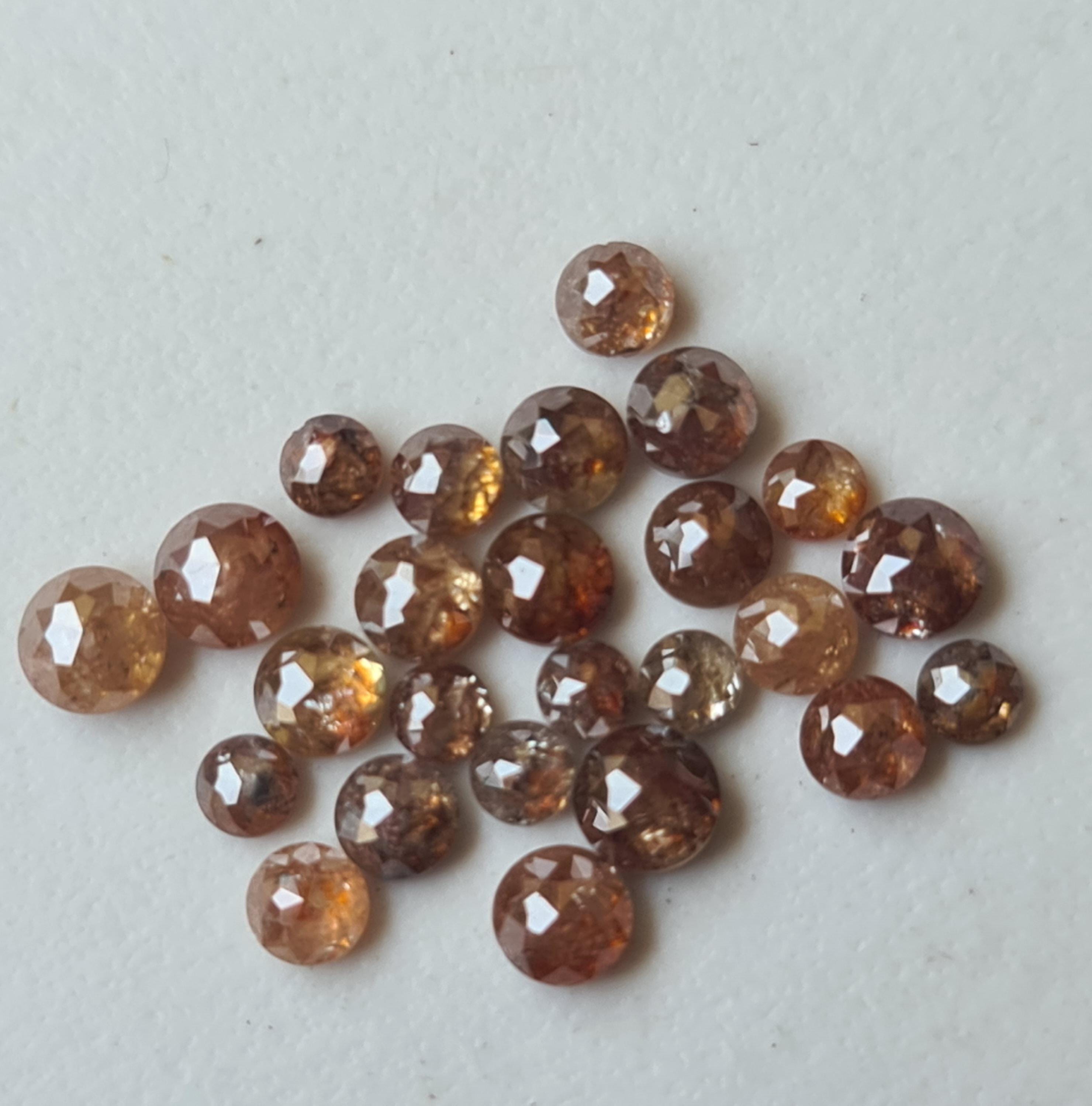 Conflict Free Red Rose Cut Diamond Cabochons, 3-4mm Natural Rare Round Flat Back Rose-cut Diamond For Ring/jewelry (2pcs To 8pcs) - Rrcd Conflict Free Red Rose Cut Diamond Cabochons, 3-4mm Natural Rare Round Flat Back Rose-cut Diamond For Ring/jewelry (2pcs To 8pcs) - Rrcd