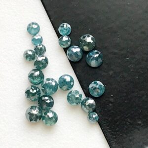 Natural Blue Rose Cut Diamond Cabochons, 2.5-2.8mm Rare Round Flat Back Rose-cut Diamond For Engagement Ring/jewelry (1pcs To 10pcs) - Ddp5a Natural Blue Rose Cut Diamond Cabochons, 2.5-2.8mm Rare Round Flat Back Rose-cut Diamond For Engagement Ring/jewelry (1pcs To 10pcs) - Ddp5a