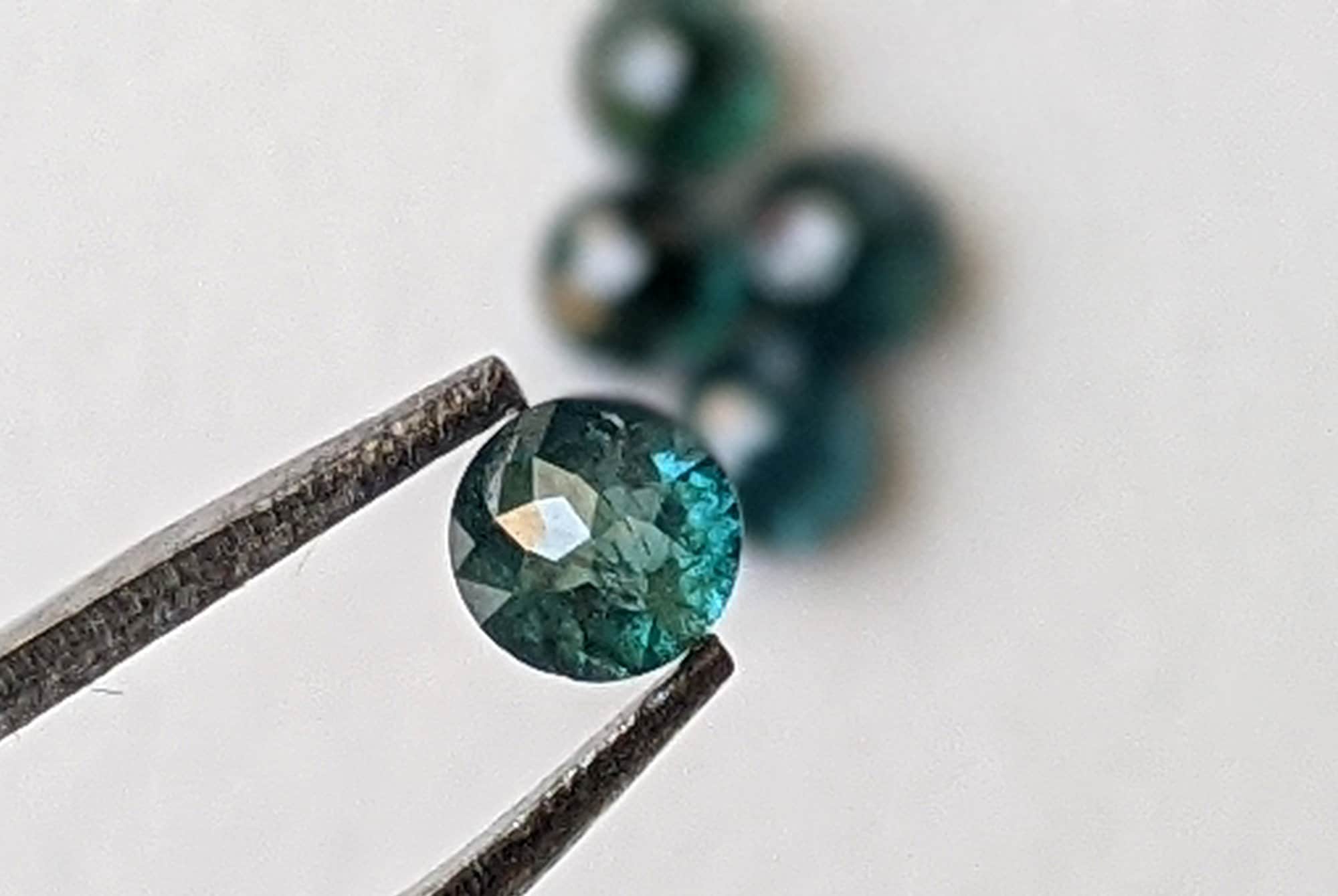 Peacock Blue Rose Cut Diamond Cabochons, 2.8-3mm Rare Round Flat Back Rose-cut Diamond For Engagement Ring/jewelry (1pcs To 5pcs) - Ppd794 Peacock Blue Rose Cut Diamond Cabochons, 2.8-3mm Rare Round Flat Back Rose-cut Diamond For Engagement Ring/jewelry (1pcs To 5pcs) - Ppd794
