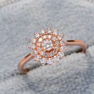 Vintage Diamond Engagement Ring,unique Double Halo Starburst Ring,14k Gold Round Brilliant Cut Diamond Wedding Ring,anniversary Promise Gift Vintage Diamond Engagement Ring,unique Double Halo Starburst Ring,14k Gold Round Brilliant Cut Diamond Wedding Ring,anniversary Promise Gift