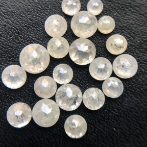 White Loose Rose Cut Diamond Cabochons, 3.3-3.8mm Rare Round Flat Back Rose-cut Diamond For Wedding Ring/jewelry (2pcs To 4pcs) - Puspd67 White Loose Rose Cut Diamond Cabochons, 3.3-3.8mm Rare Round Flat Back Rose-cut Diamond For Wedding Ring/jewelry (2pcs To 4pcs) - Puspd67