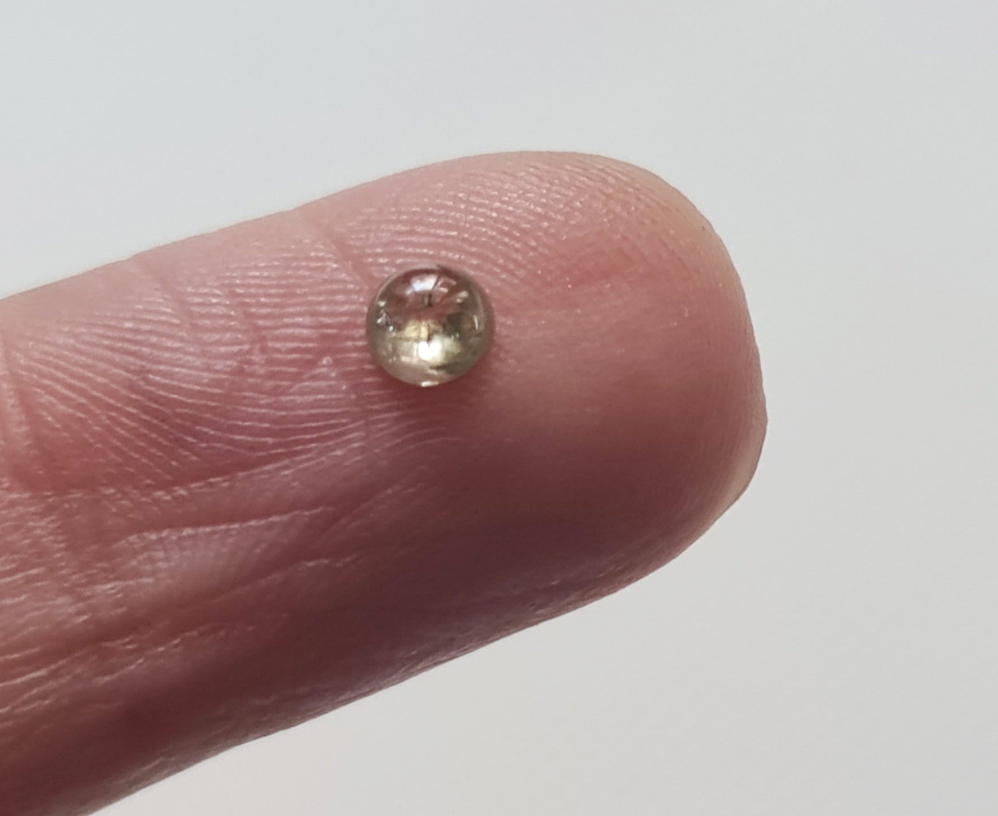 Yellow Round Polished Diamond Cabochon, Natural Yellow Plain Flat Back Diamond For Ring / Earrings / Jewelry 1 Pc 3.7mm - Pdd586