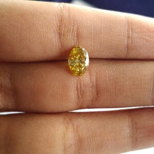 1.26 Ctw Oval Lab-grown Diamond: Fancy Vivid Yellow Loose Stone (si1 Clarity, Igi Certified) 1.26 Ctw Oval Lab-grown Diamond: Fancy Vivid Yellow Loose Stone (si1 Clarity, Igi Certified)
