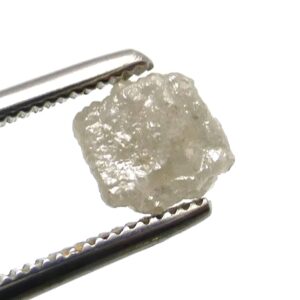 1.320 Carats Diamond Rough Raw 5mm Gemstone White Silver Grey Cube Sparkling Natural Uncut Perfect For A Ring - Use In Precious Metal Clay 1.320 Carats Diamond Rough Raw 5mm Gemstone White Silver Grey Cube Sparkling Natural Uncut Perfect For A Ring - Use In Precious Metal Clay