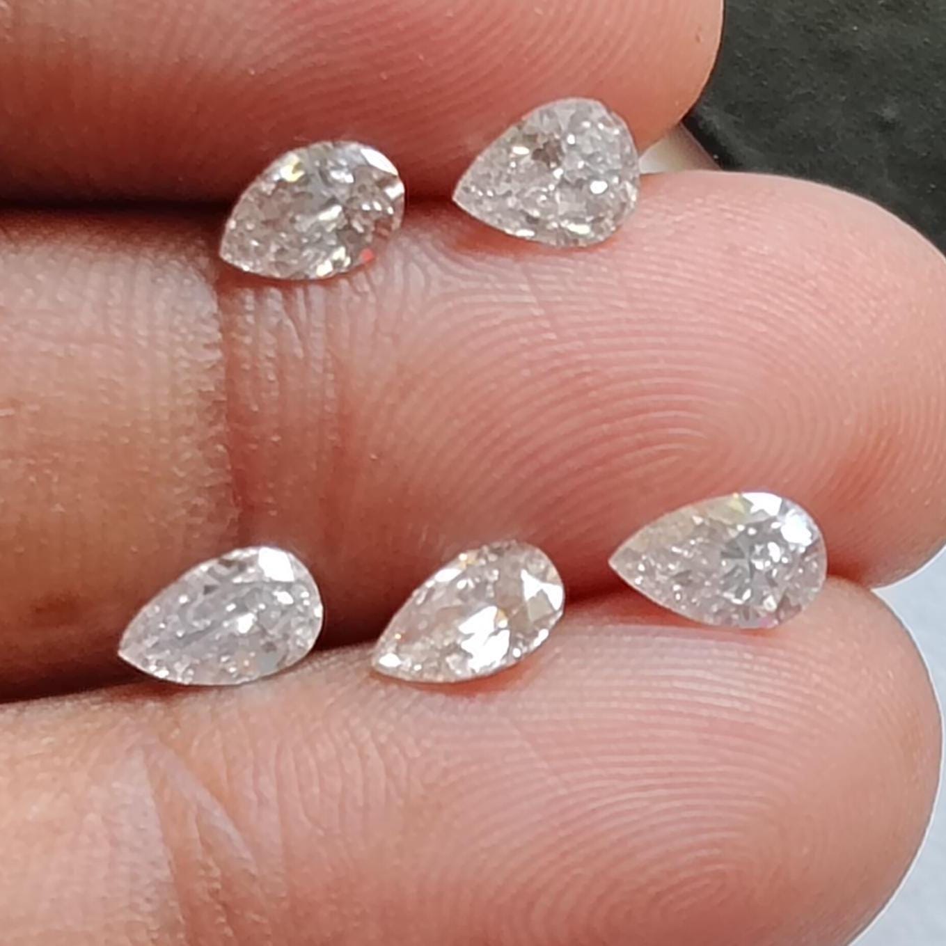 2x4mm-3x5mm Lab Grown Diamond Pear Cut Loose Stone Eye Clean Gem For Jewelry
