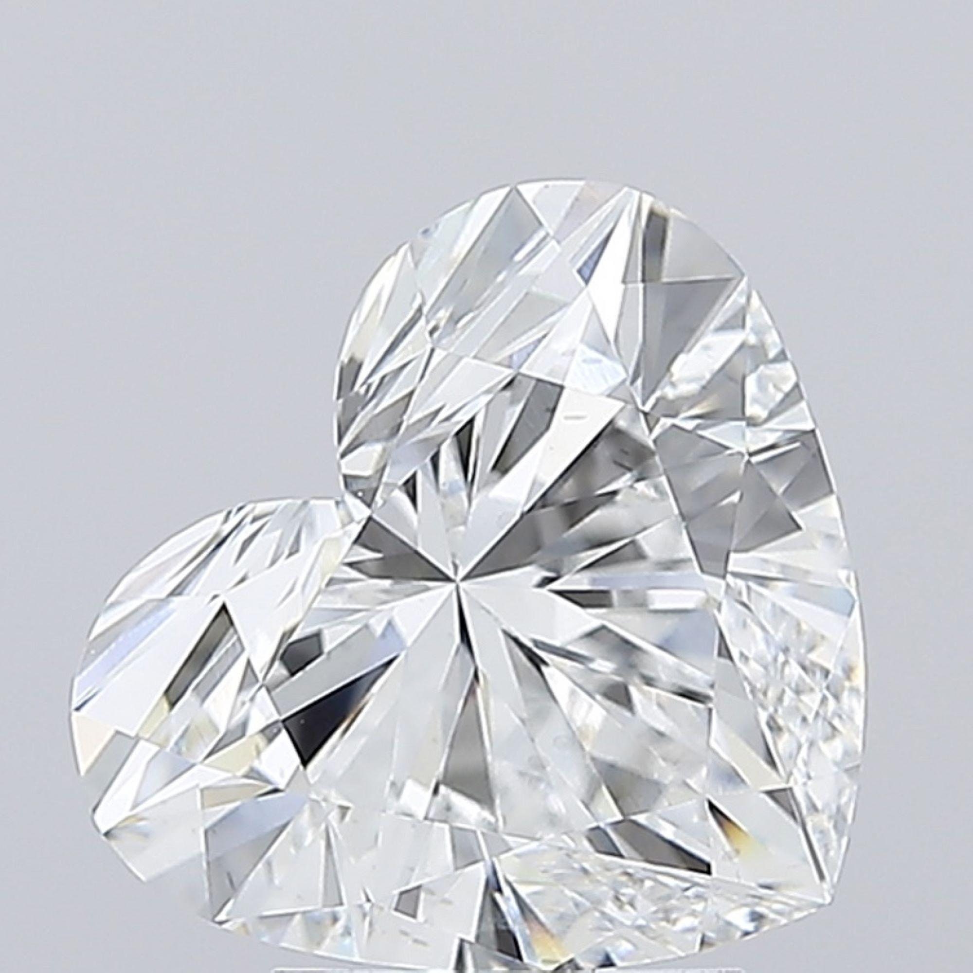 3.55 Ctw Heart Cut Lab Grown Diamond: D/vs1 Igi Certified Loose Stone