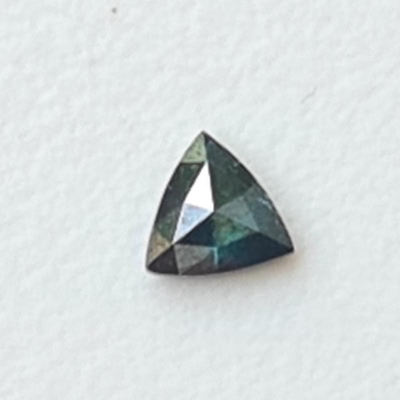 Blue Triangle Diamond, 0.7 Ct, 5.4mm, Salt And Pepper Loose Gemstone