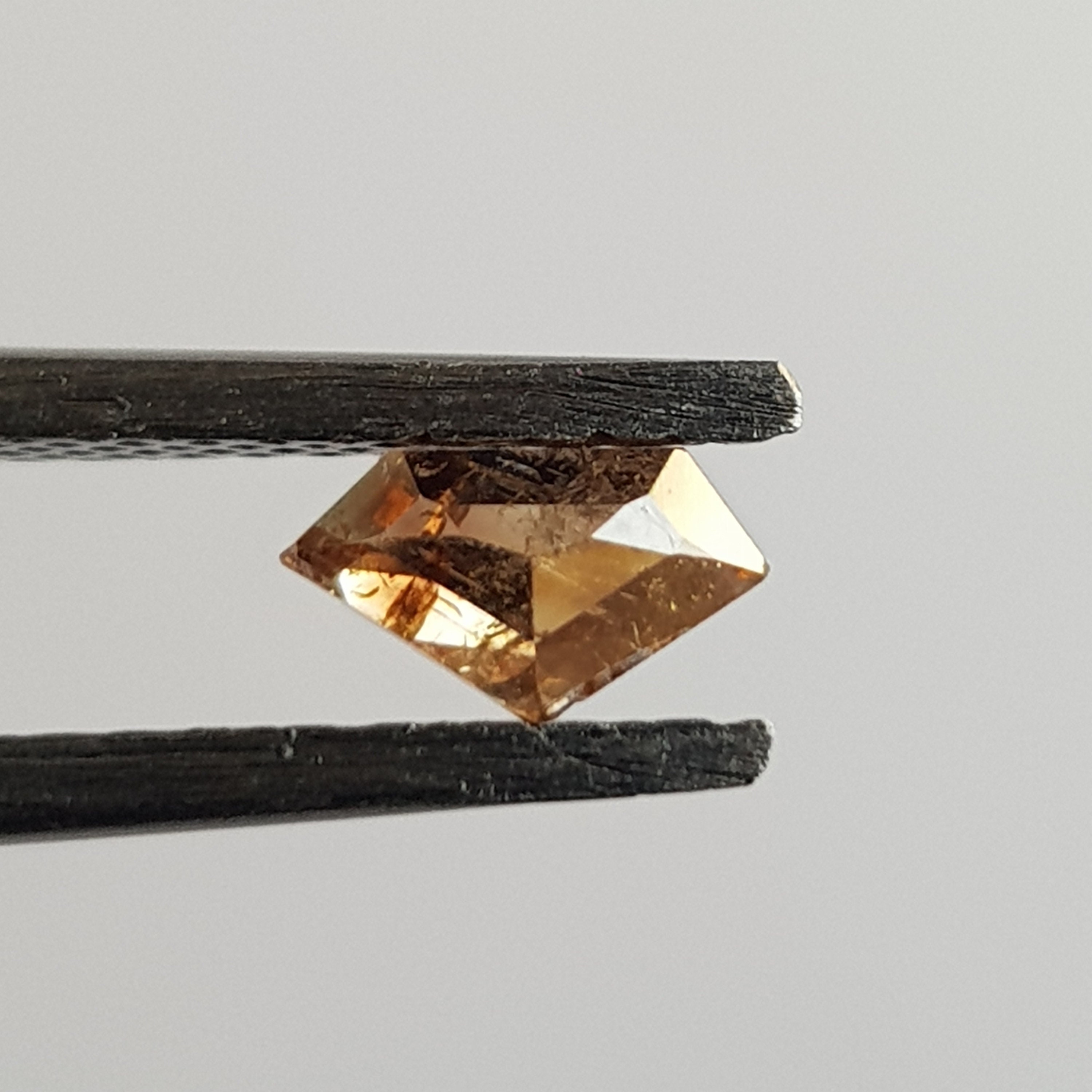 Clear Brown Shield Rose Cut Diamond: 0.371 Ctw Loose Gemstone