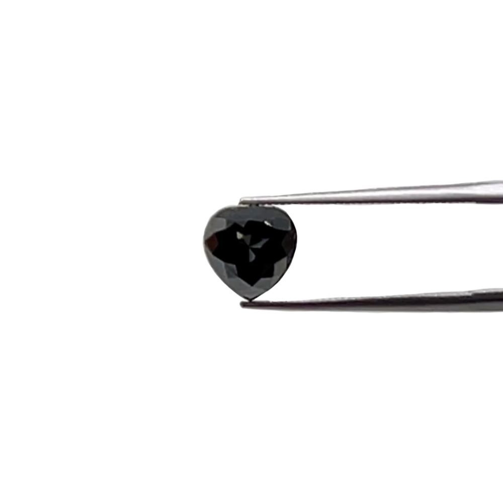 Heart Black Diamond, Loose Black Diamond With Heart Cut Rose Cut Top - Lsg171 Heart Black Diamond, Loose Black Diamond With Heart Cut Rose Cut Top - Lsg171