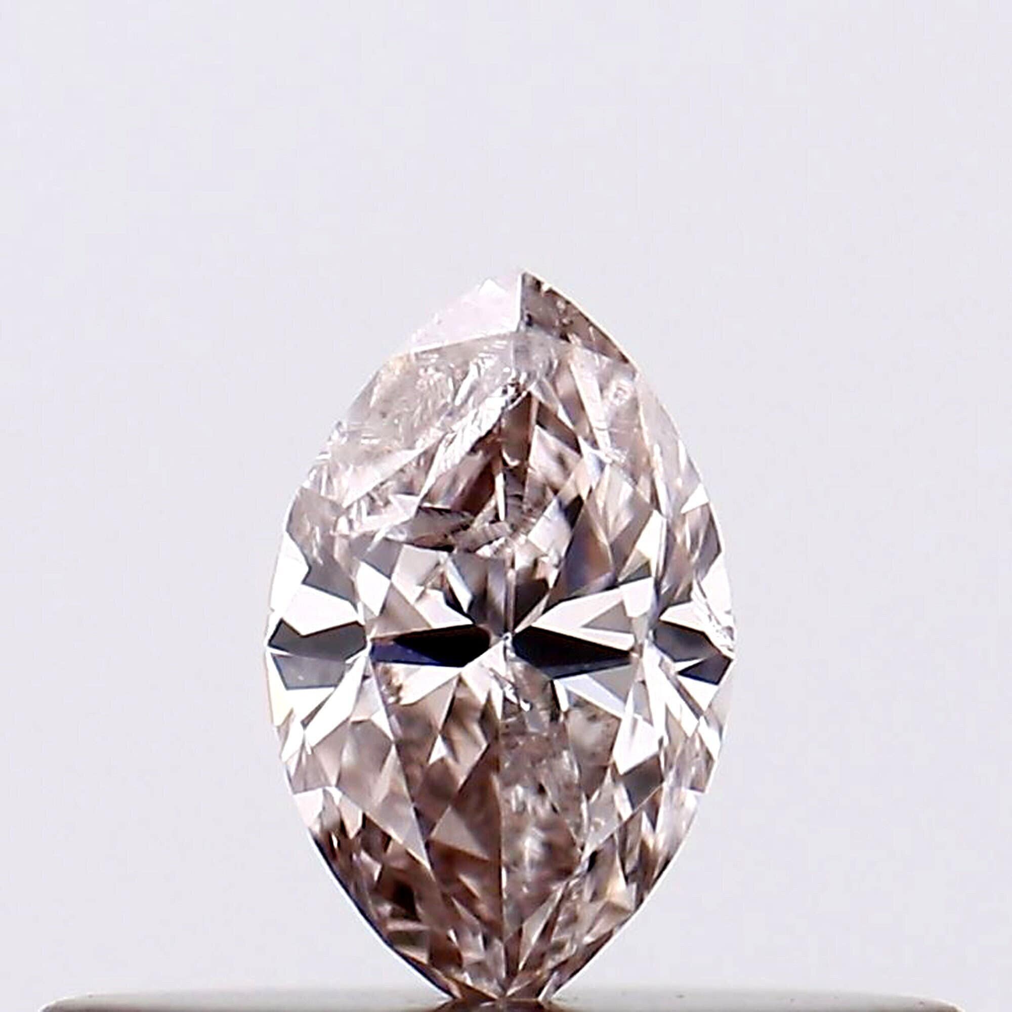 Light Pink Marquise Diamond – 0.11 Ct Loose Gemstone