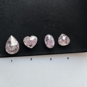Light Pink Rose Cut Diamond, Pear/heart/oval, Loose Natural Diamond, Dds792/1-4 Light Pink Rose Cut Diamond, Pear/heart/oval, Loose Natural Diamond, Dds792/1-4