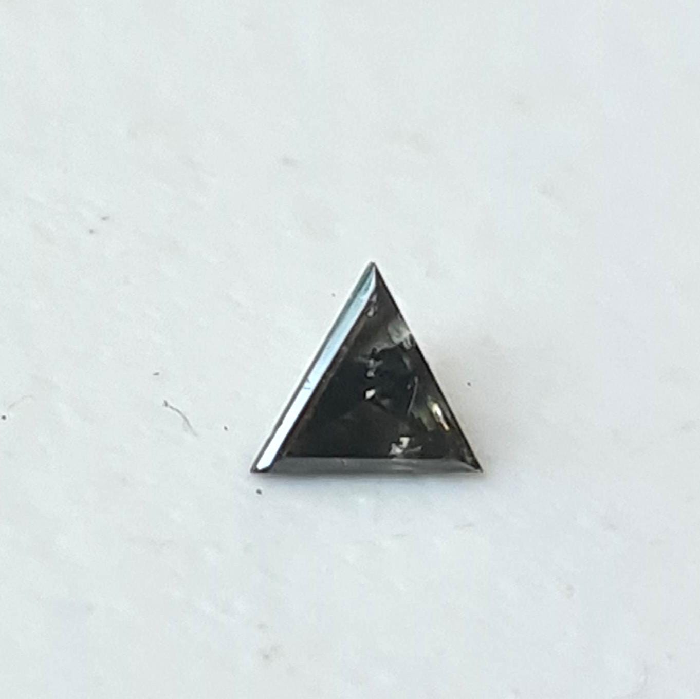 Salt And Pepper Triangle Diamond, 0.17 Ct, 3.9mm, Loose Gemstone Salt And Pepper Triangle Diamond, 0.17 Ct, 3.9mm, Loose Gemstone