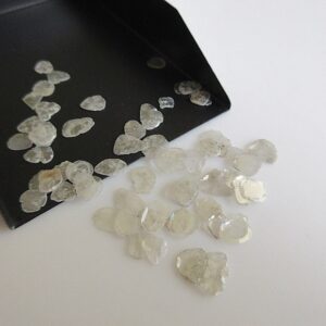 White Diamond Slice Free Form, White Clear Polished Diamond Slice Loose, Polki Diamond, Sold As  3mm To 5mm And 6mm To 7mm Each, SKU-SL23