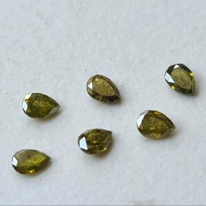 Yellow Green Pear Cut Diamond, Loose Gemstone Yellow Green Pear Cut Diamond, Loose Gemstone