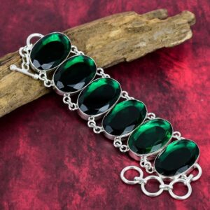 Chrome Diopside Bracelet, 925 Sterling Silver Jewelry Bracelet, Adjustable Bracelet Gemstone Bracelet Handmade Jewelry Anniversary Gifts