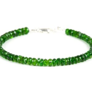 Chrome Diopside Gemstone Bracelet, Handmade Jewelry, unique gift for wife, Handmade Gemstone Jewelry
