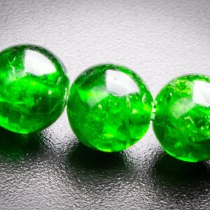 Precious Genuine Chrome Diopside Aaaaa Gemstone Bracelet 7mm Transparent Intense Forest Green Siberian Emerald Round Beads (118550h-4035)