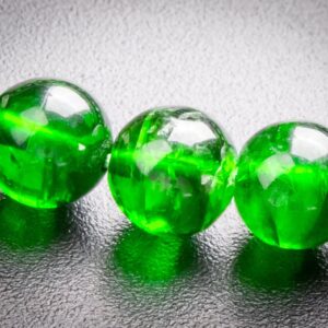 Precious Genuine Chrome Diopside Aaaaa Gemstone Bracelet 7mm Transparent Intense Forest Green Siberian Emerald Round Beads (118291h-4017)
