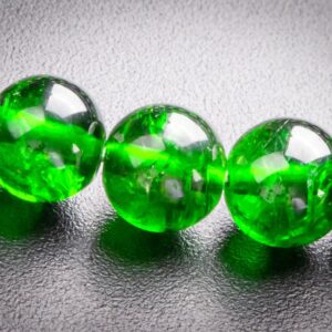 Precious Genuine Chrome Diopside Aaaaa Gemstone Bracelet 7-8mm Transparent Intense Forest Green Siberian Emerald Round Beads (118293h-4017)