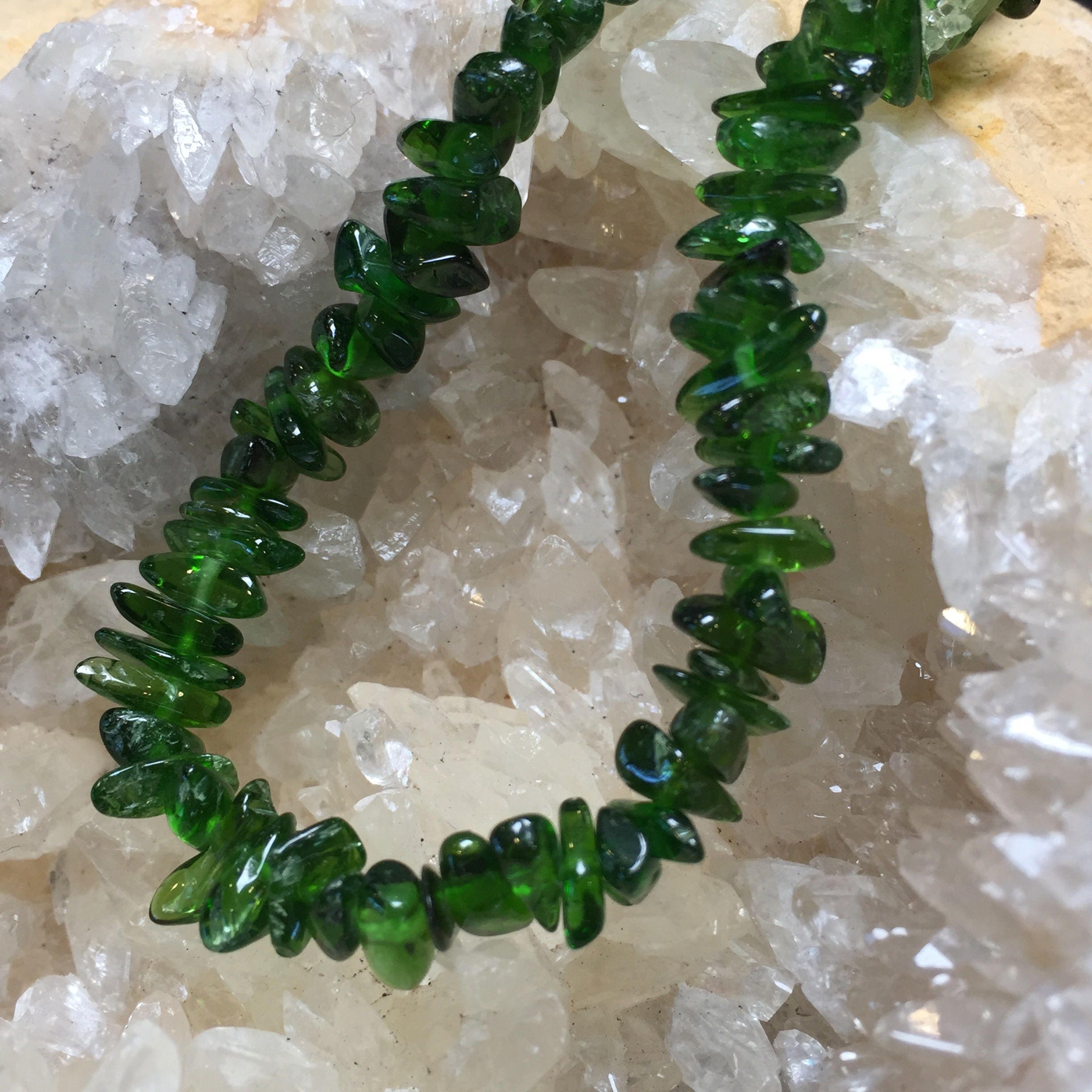 Triple 'v": Vibrant, Vivacious, Verdurous - Chrome Diopside Bracelet (1j)