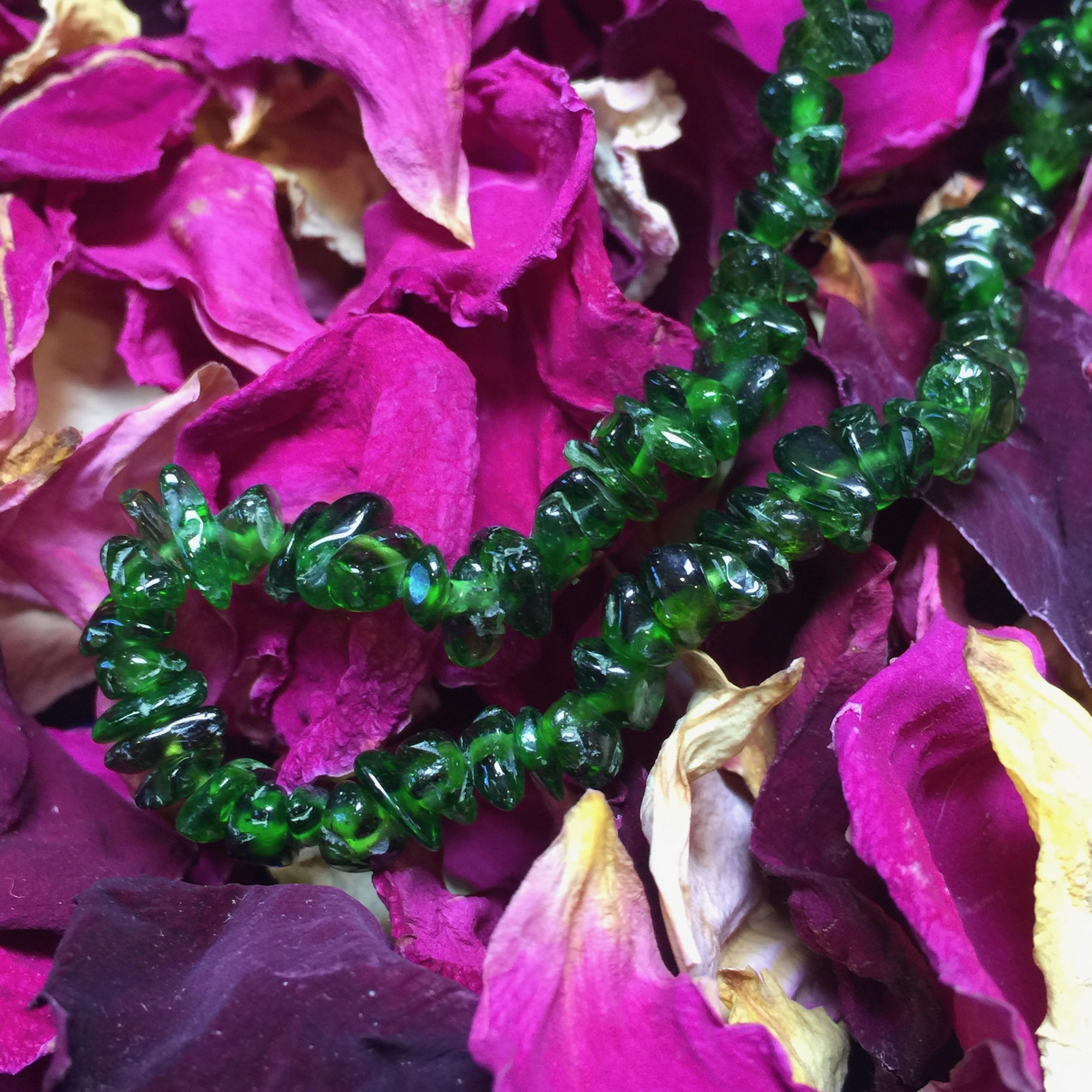Triple 'v": Vibrant, Vivacious, Verdurous - Chrome Diopside Bracelet (1h)