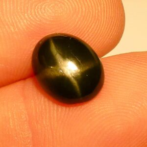 3 Carats Star Diopside Cabochon Oval 8x10 10x8 Natural Black Schiller - Perfect For Stacking Rings Gemstone Rare Four Pin Cross 3 Carats Star Diopside Cabochon Oval 8x10 10x8 Natural Black Schiller - Perfect For Stacking Rings Gemstone Rare Four Pin Cross